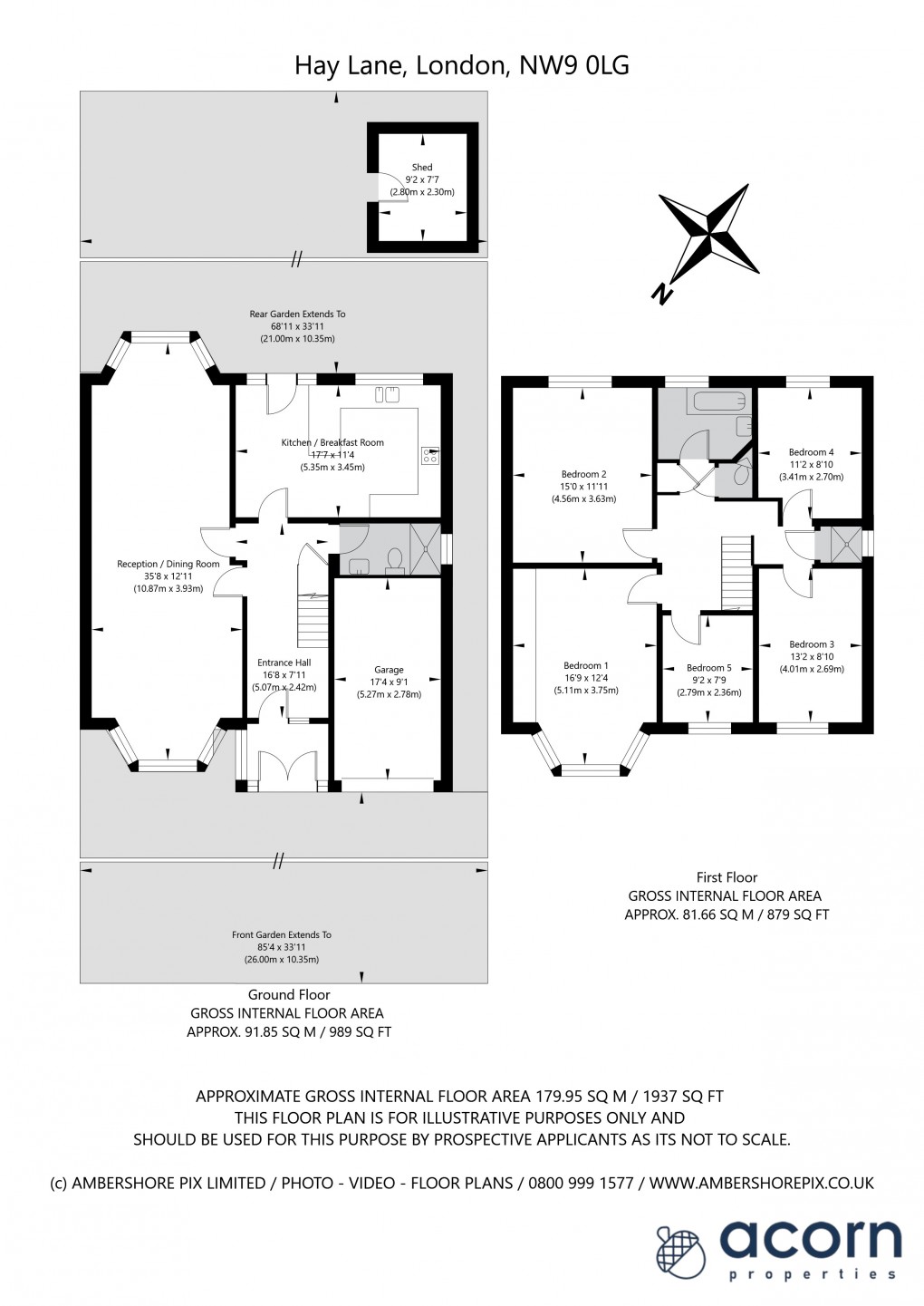 Floorplan for Hay Lane, Kingsbury, London