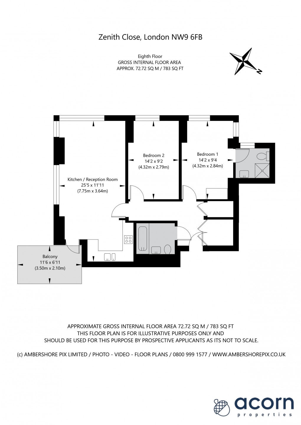 Floorplan for Zenith Close, Colindale, London