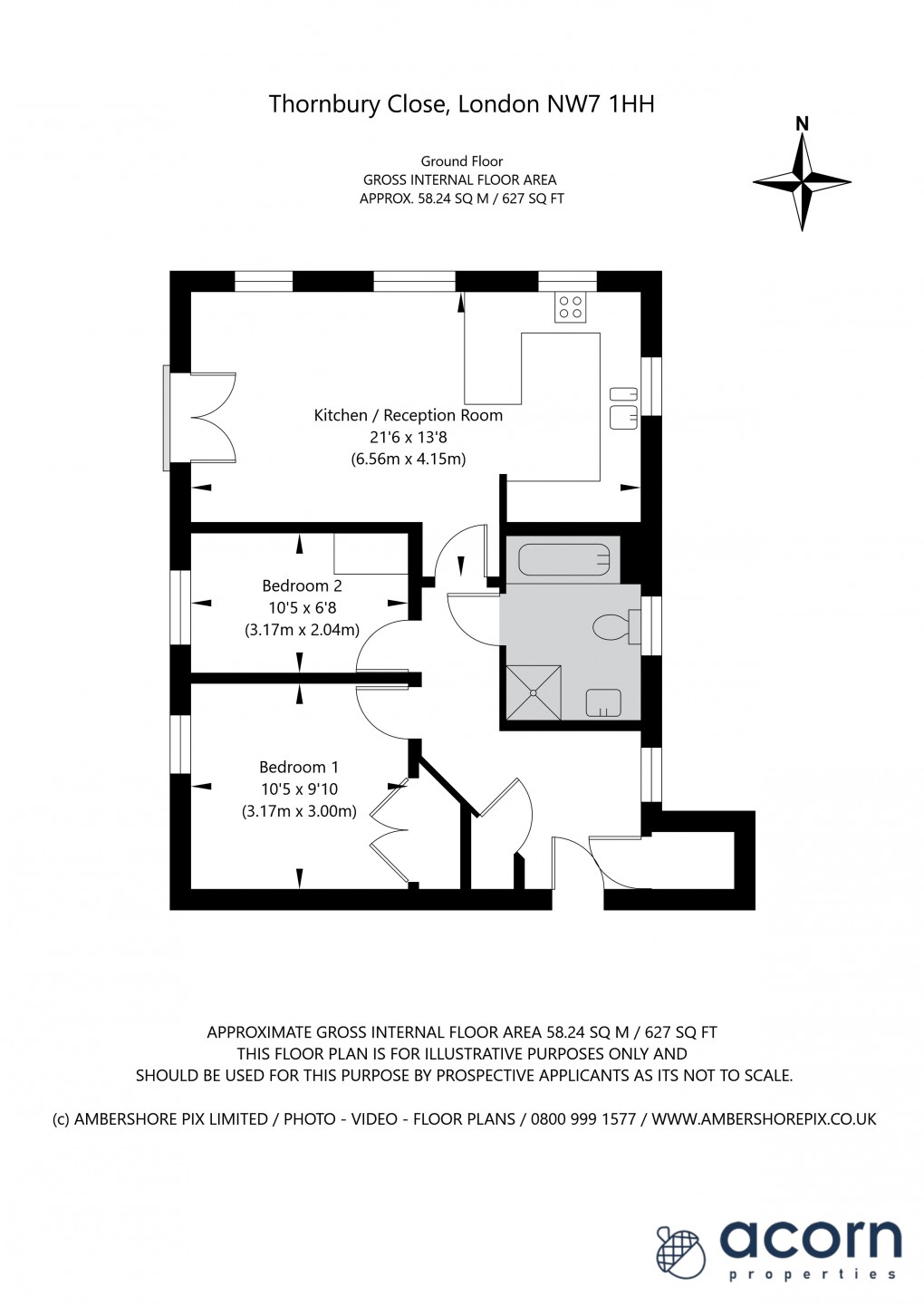 Floorplan for Thornbury Close, Mill Hill, London