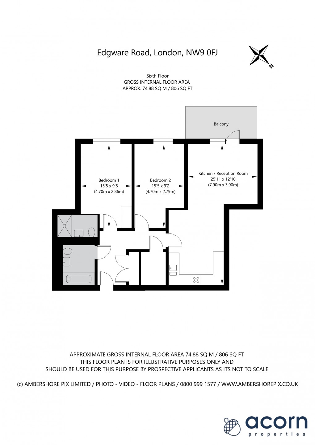 Floorplan for F Edgware Road, 399 F Edgware Road, London