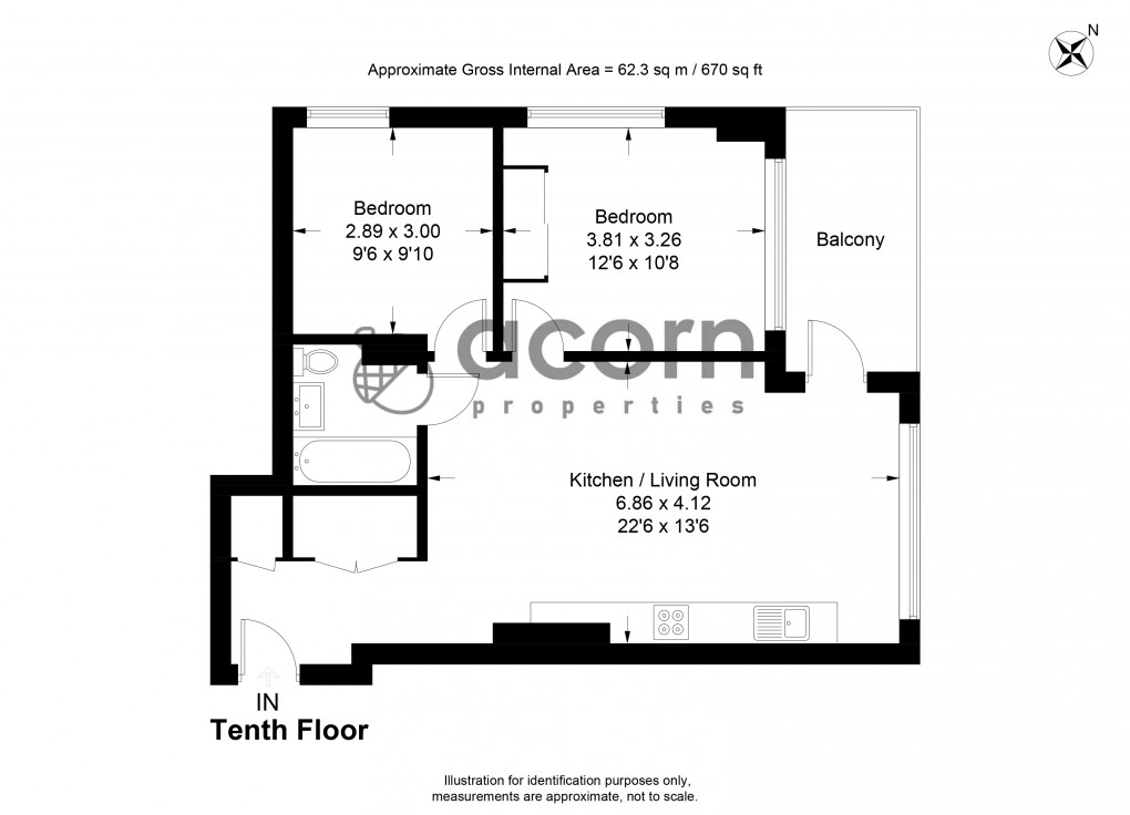 Floorplan for Lismore Boulevard, LONDON