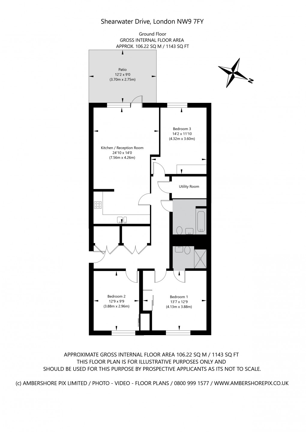 Floorplan for Shearwater Drive, London