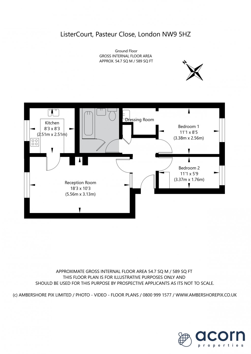 Floorplan for Pasteur Close, Colindale, London