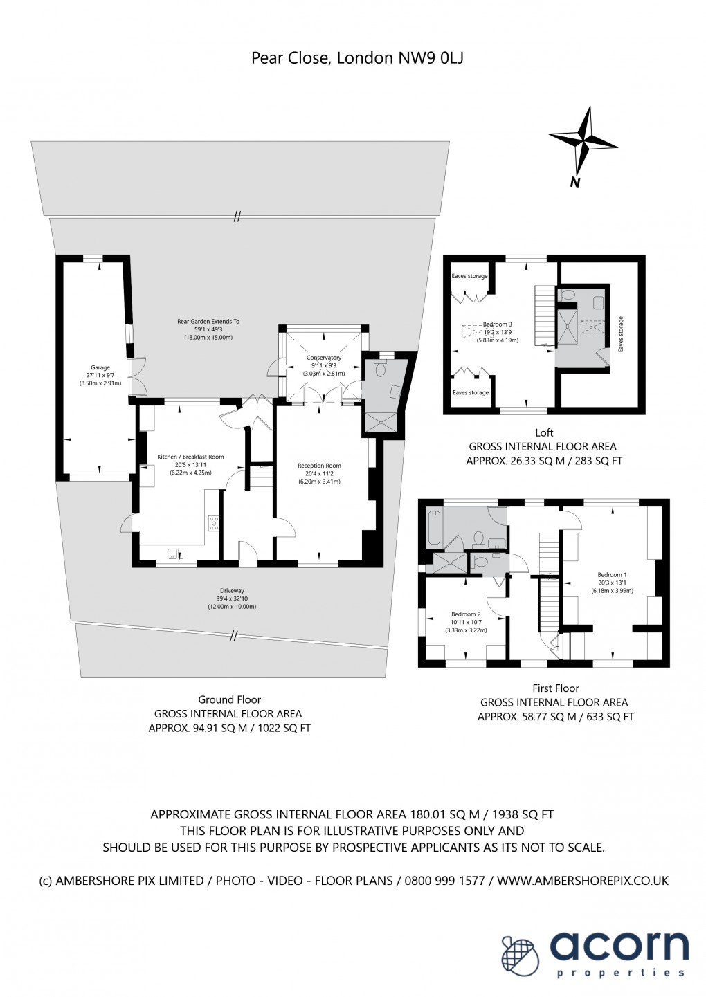 Floorplan for Pear Close, London