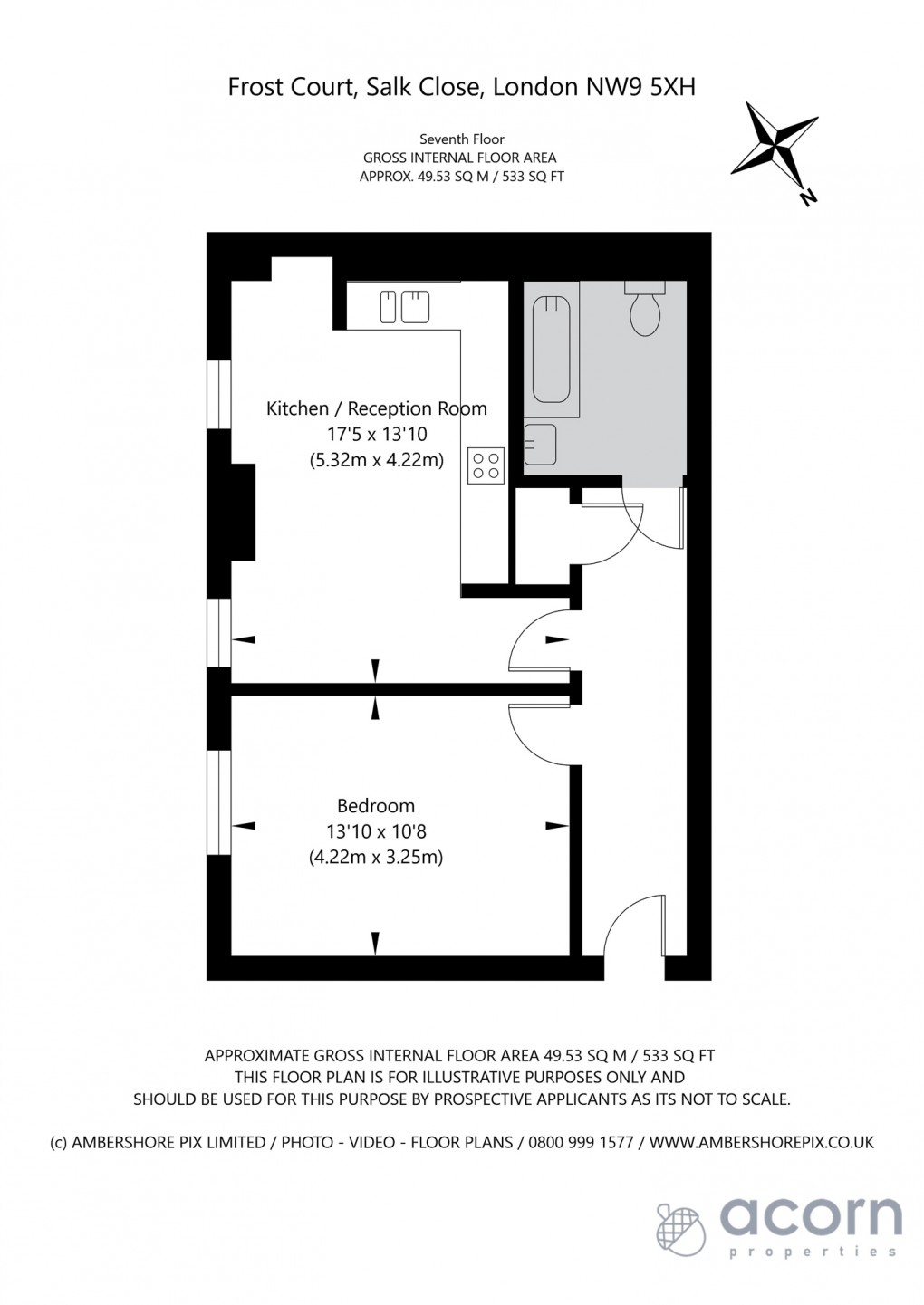 Floorplan for Salk Close, Colindale, London