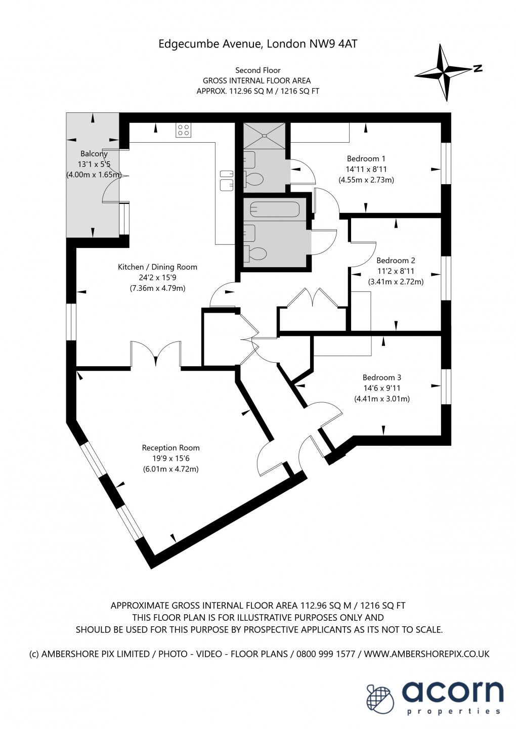 Floorplan for Edgecumbe Avenue, Colindale, London