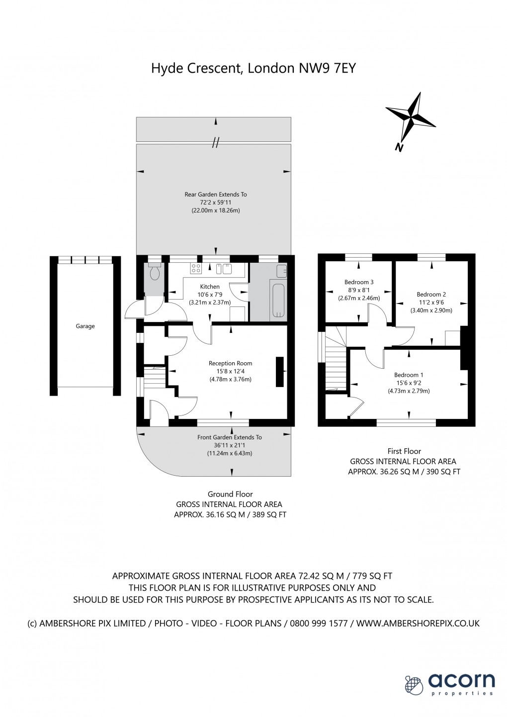 Floorplan for Hyde Crescent, Colindale, London