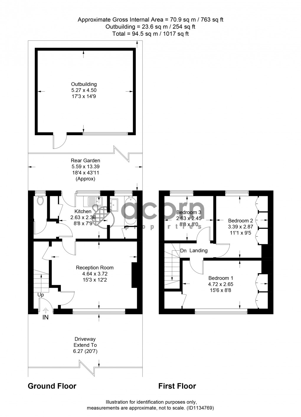 Floorplan for Hyde Crescent, Kingsbury, London