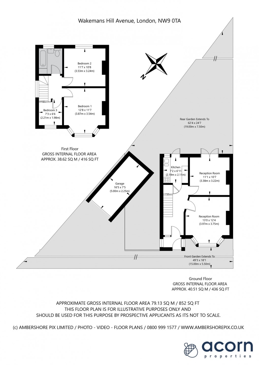 Floorplan for Wakemans Hill Avenue, London