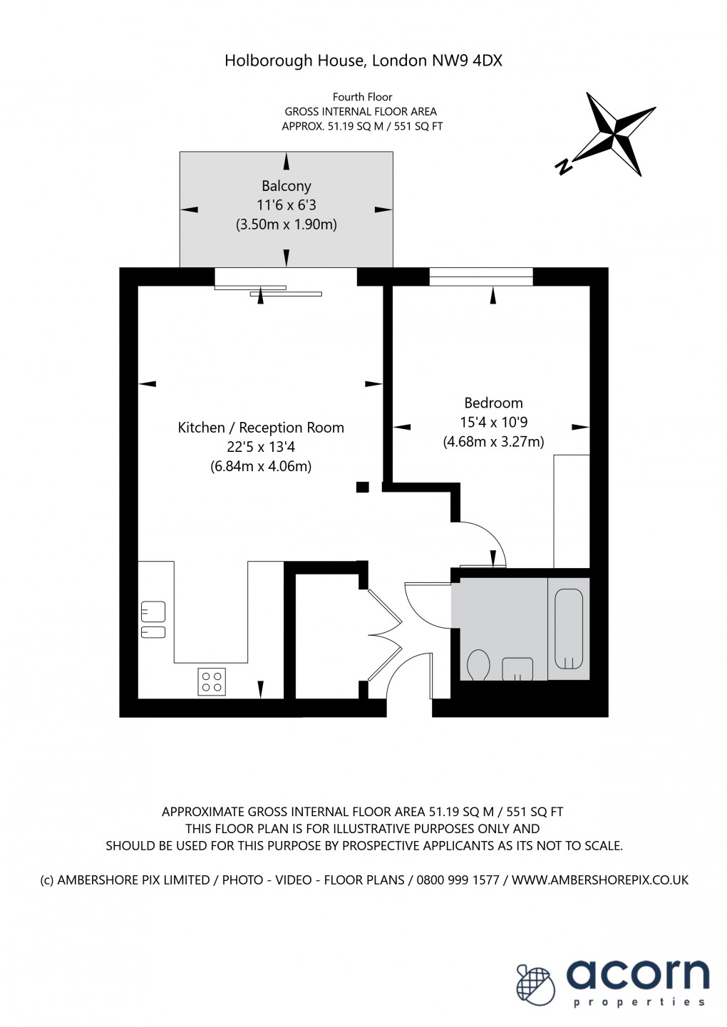 Floorplan for Lismore Boulevard, Colindale