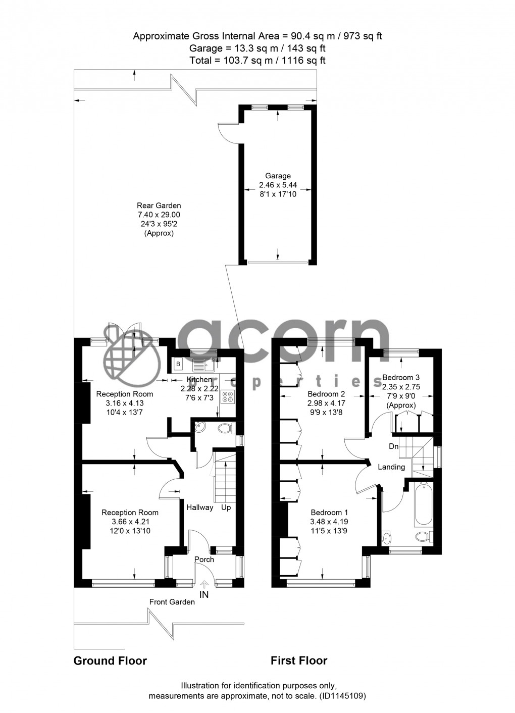 Floorplan for Ennerdale Gardens, Wembley, London