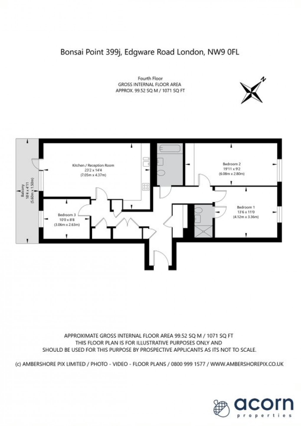 Floorplan for J Edgware Road, 399 J Edgware Road, Colindale, London