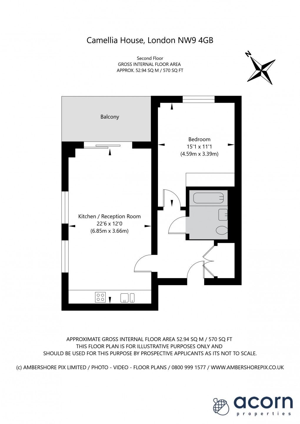 Floorplan for Aerodrome Road, 3 Aerodrome Road, London